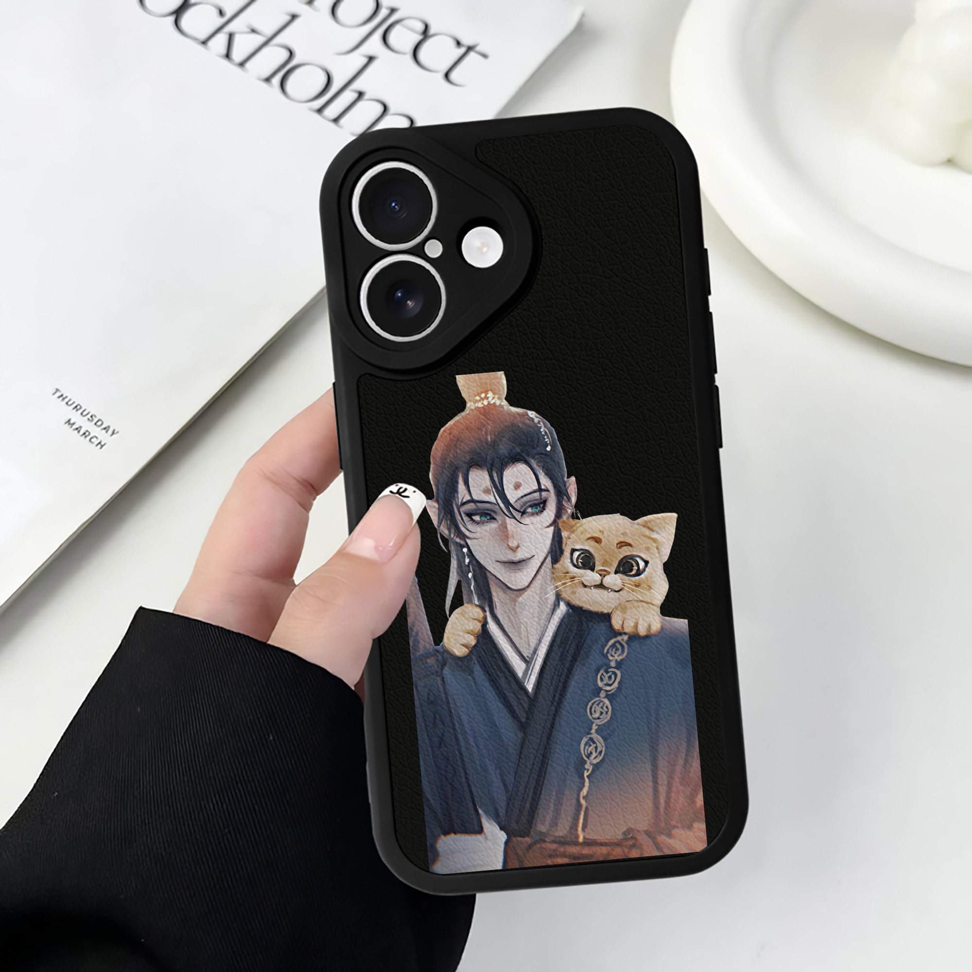 （画像用） Ne Zha 2 ナタ 魔童の大暴れ 【iPhone 16シリーズ対応】シリコンスマホケース（レザー調） 材質：シリコン